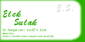 elek sulak business card